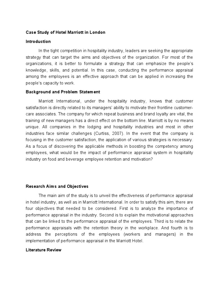 Marriott Performance Appraisal Impact | PDF | Performance Appraisal ...