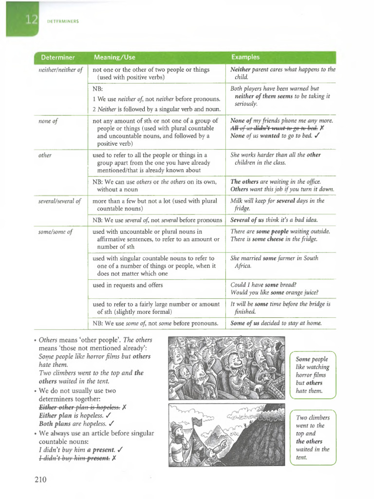 Understanding English Determiners | PDF | Plural | Grammatical Number