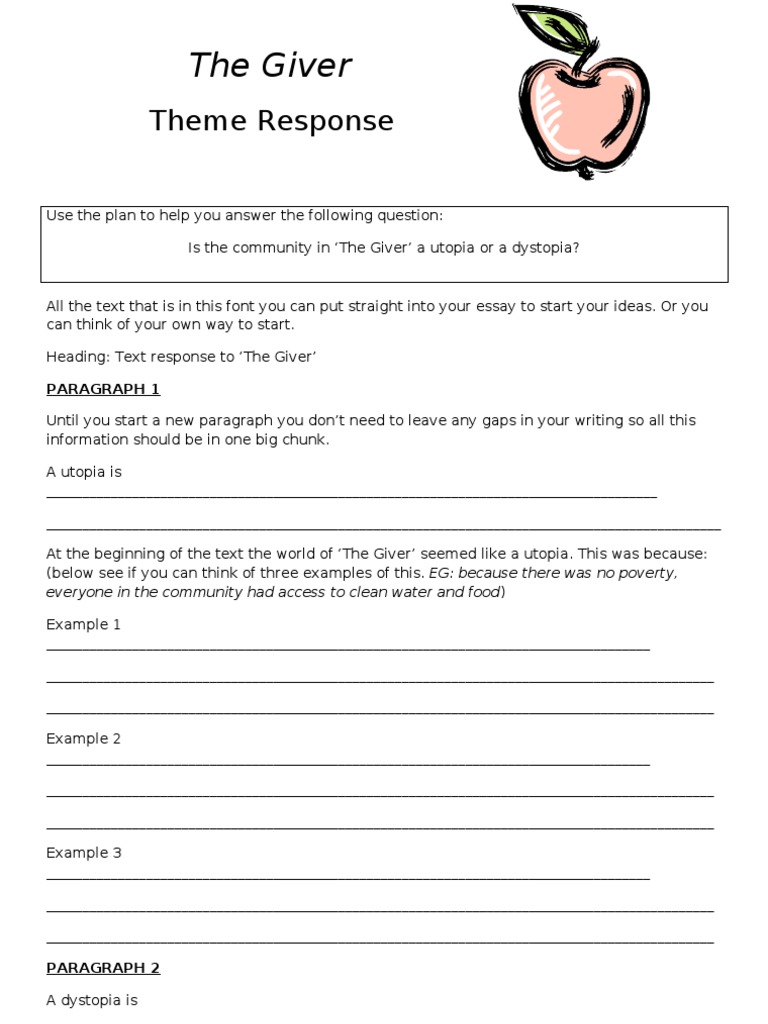 The giver book summary chapter 1 picture