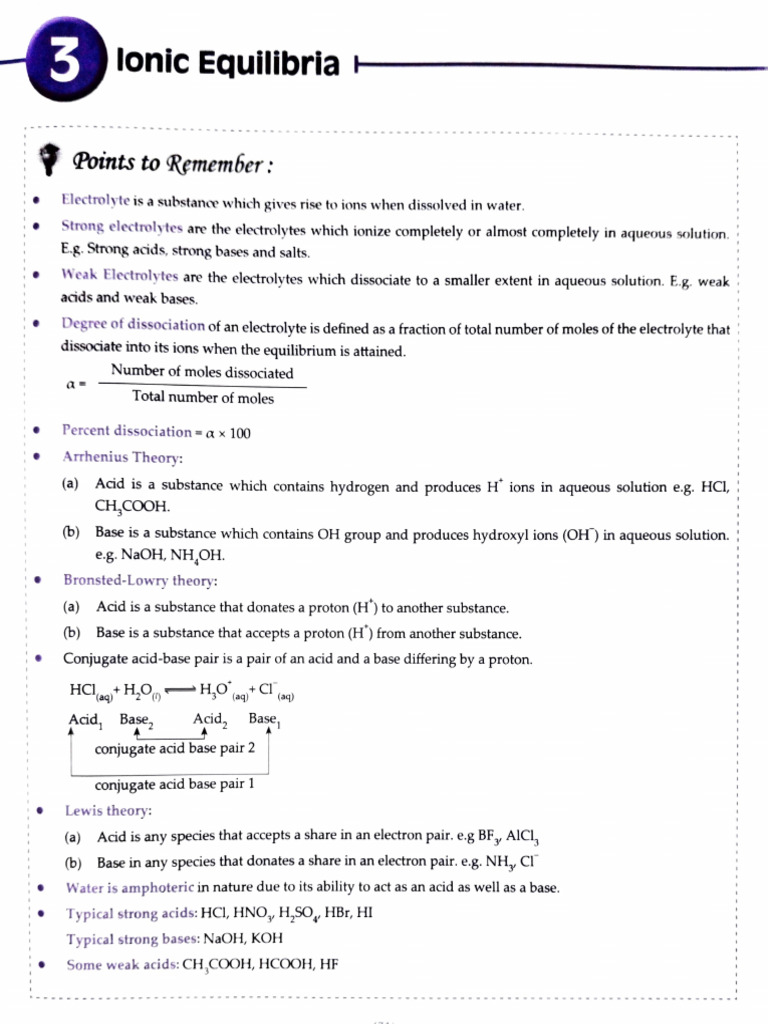 Lonic Equilibria (M) (Chem-1) | PDF