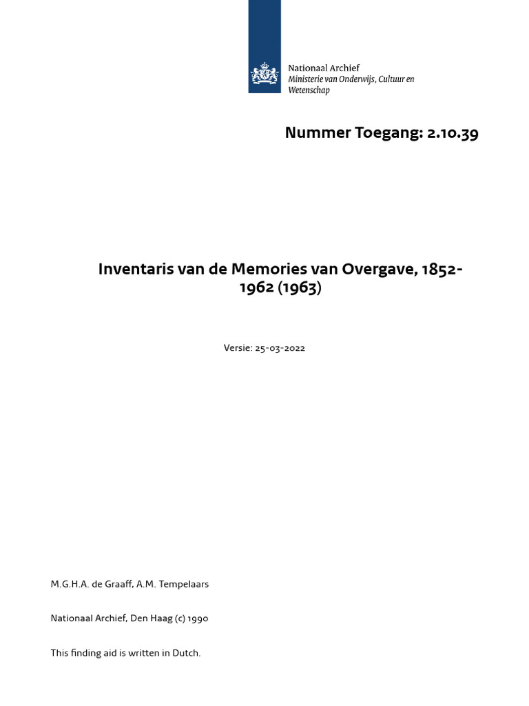Memories Van Overgave | PDF