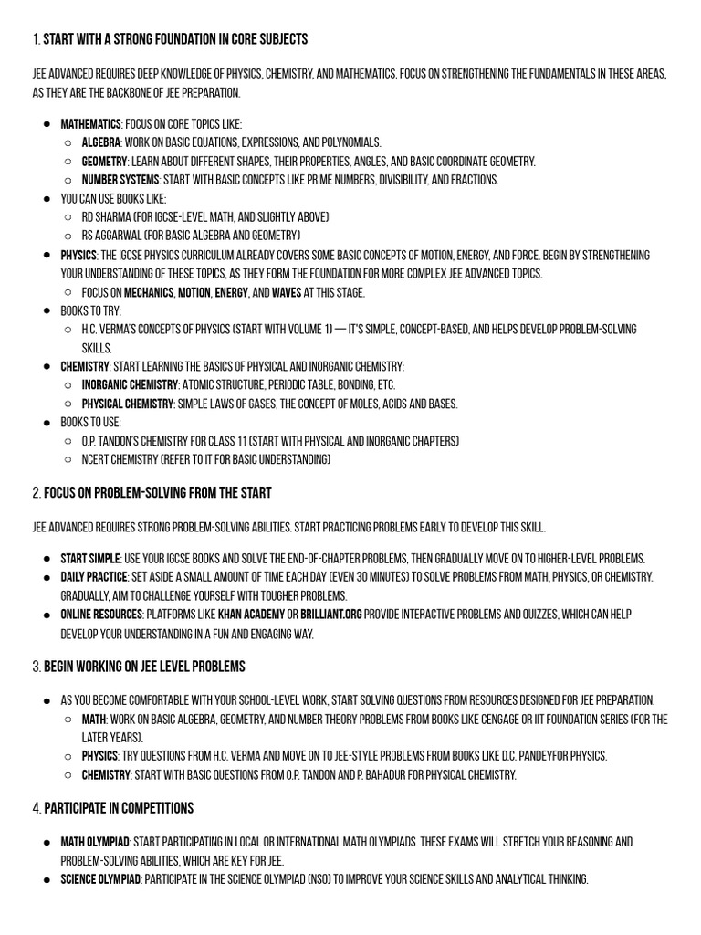 Start With A Strong Foundation in Core Subjects PDF | PDF | Mathematics ...