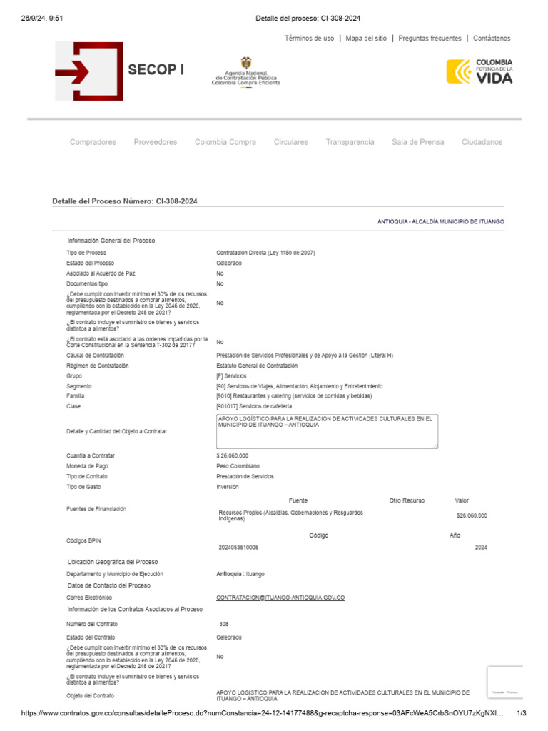 SECOP | PDF | Colombia | Presupuesto