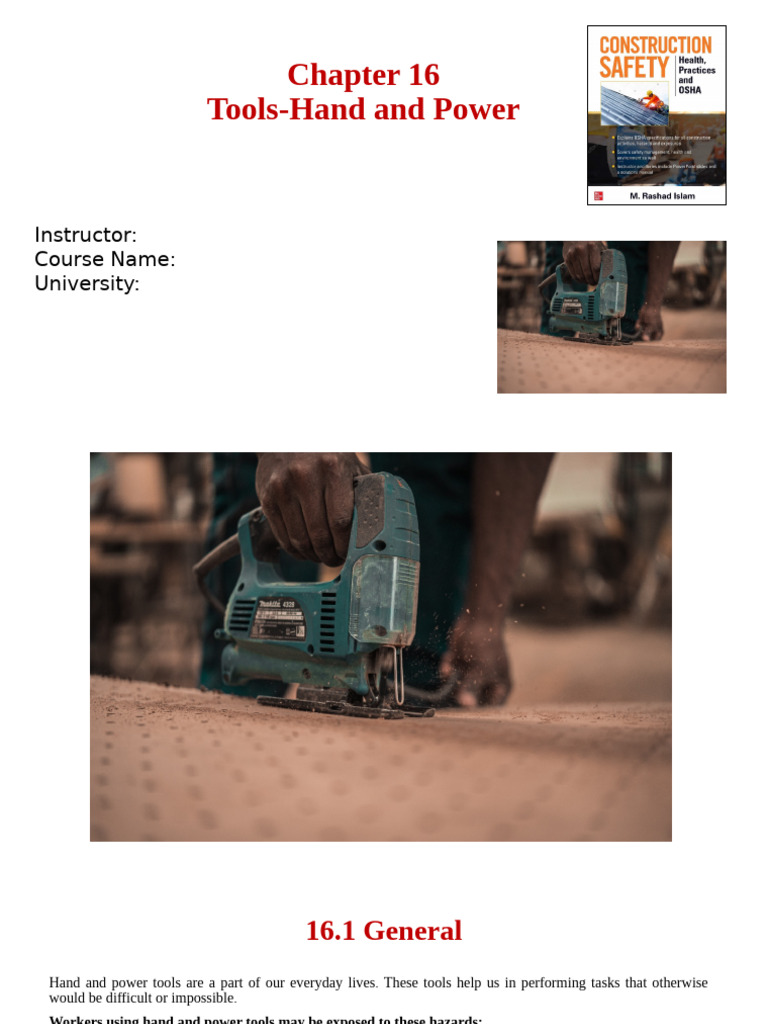 Chapter 16 Tools-Hand and Power | PDF | Grinding (Abrasive Cutting) | Drill