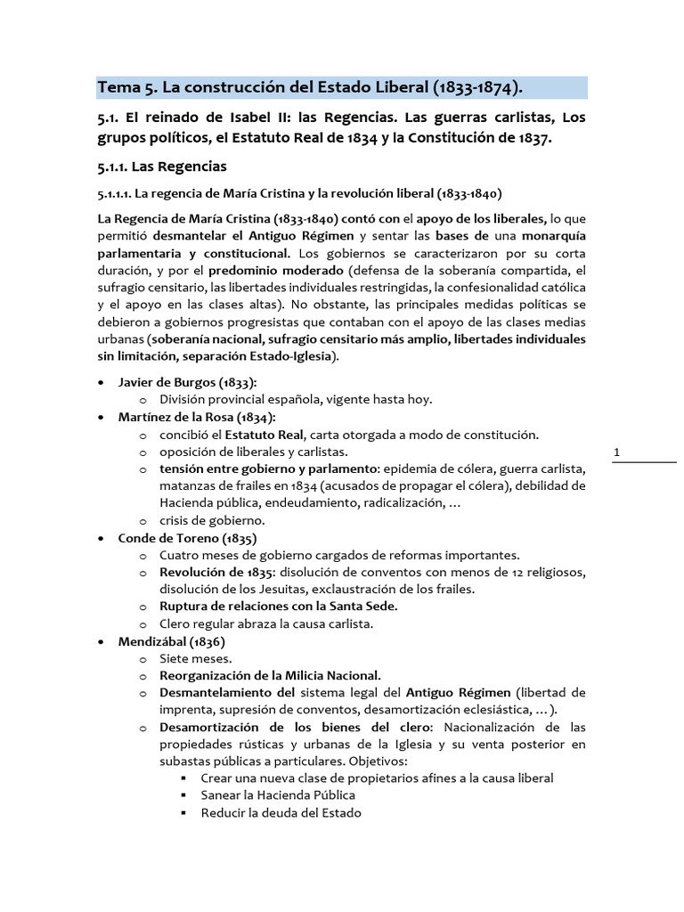 Tema 5 | PDF | Gobierno de españa | Política de españa
