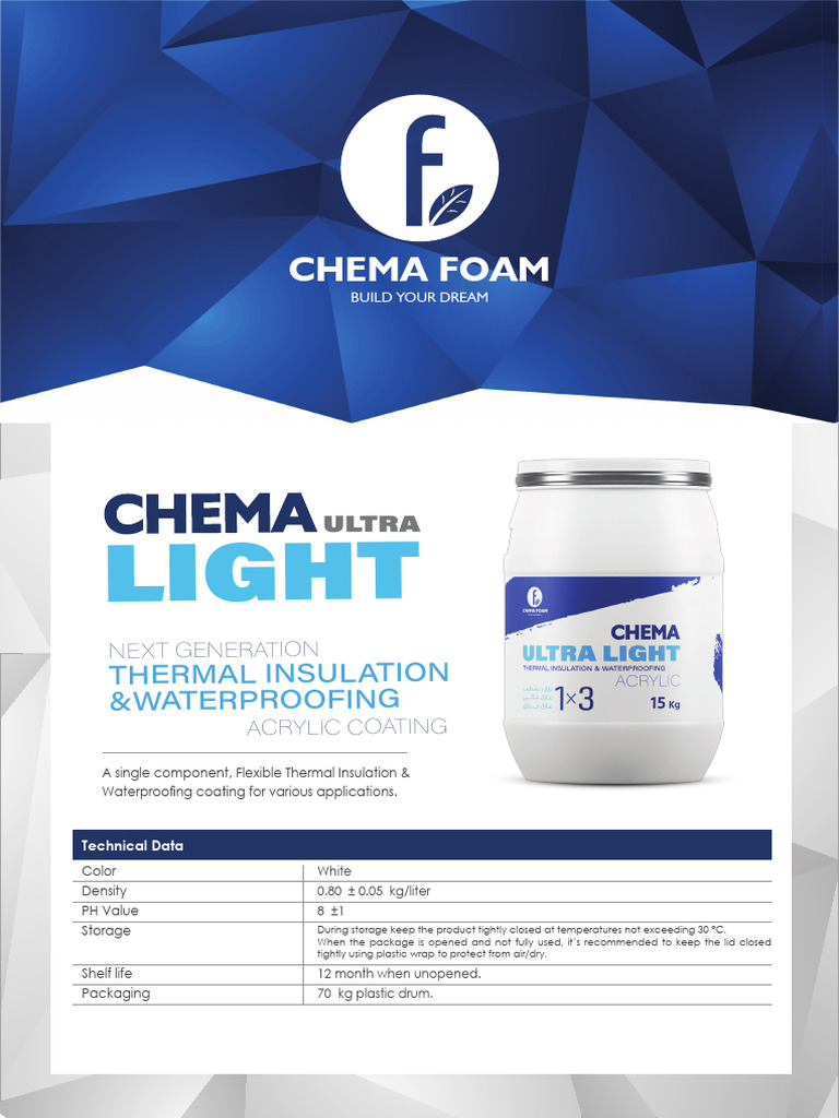 Chema Foam: Insulation & Waterproofing | PDF | Building Insulation | Roof