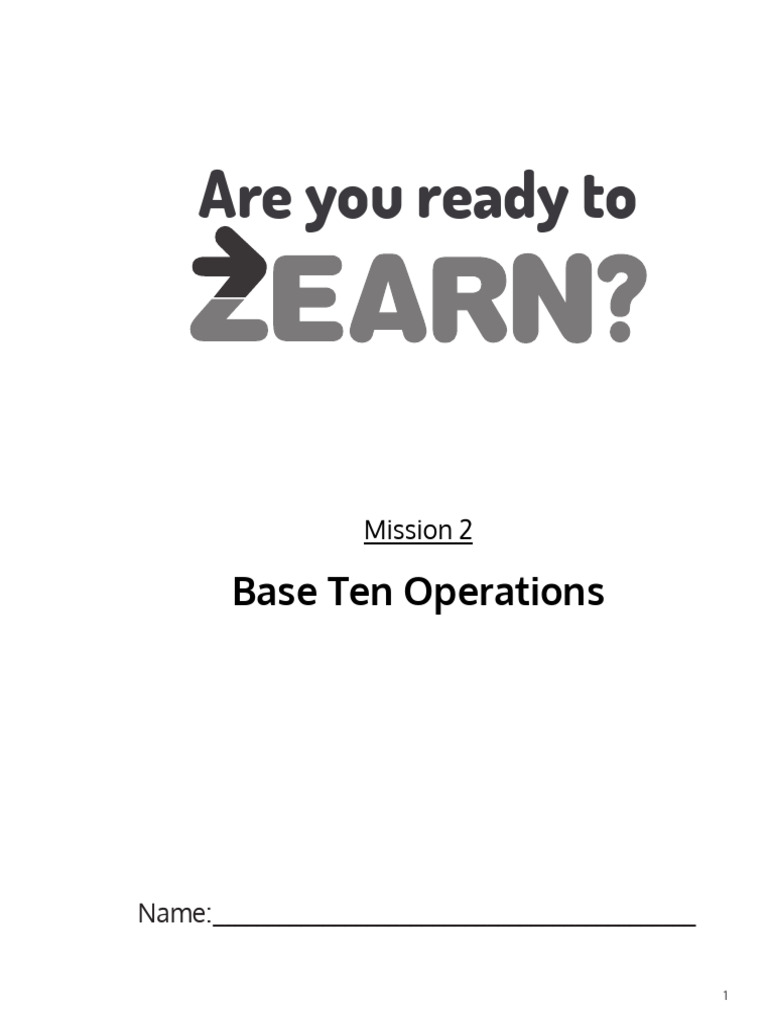 G5M2 Mission Student Notes | PDF | Arithmetic | Mathematics