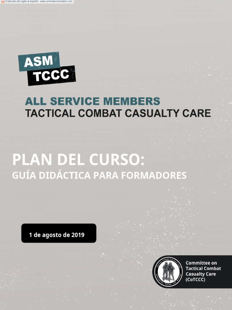 Guía del Curso TCCC ASM en Español | PDF | Plan de estudios | Evaluación
