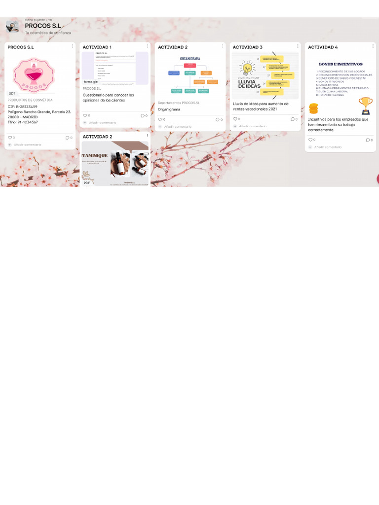 Ejemplo Padlet para Empresa en El Aula | PDF