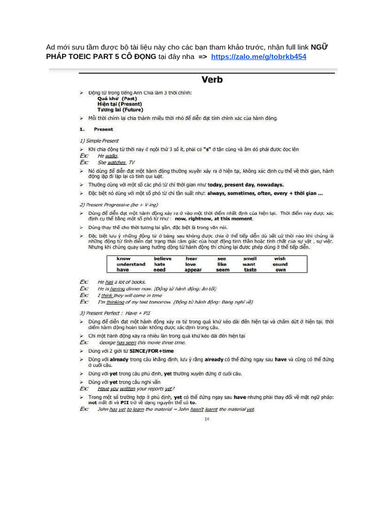 Ngб Phгѓp Toeic Part 5 Cг дђб њng Pdf