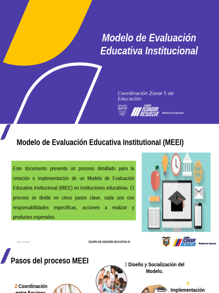 Modelo de Evaluación Educativa Institucional | PDF | Evaluación | Maestros