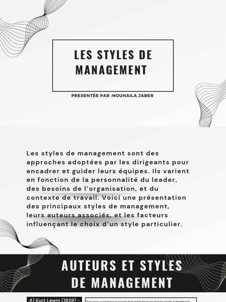 Styles de Management et Facteurs Clés | PDF | Direction | Business