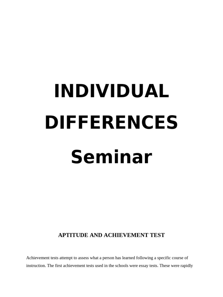 Aptitude vs. Achievement Tests Explained | PDF | Validity (Statistics ...
