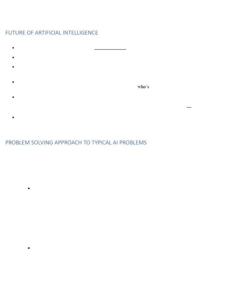 Problem Solving Approches To AI Problem | PDF | Artificial Intelligence ...