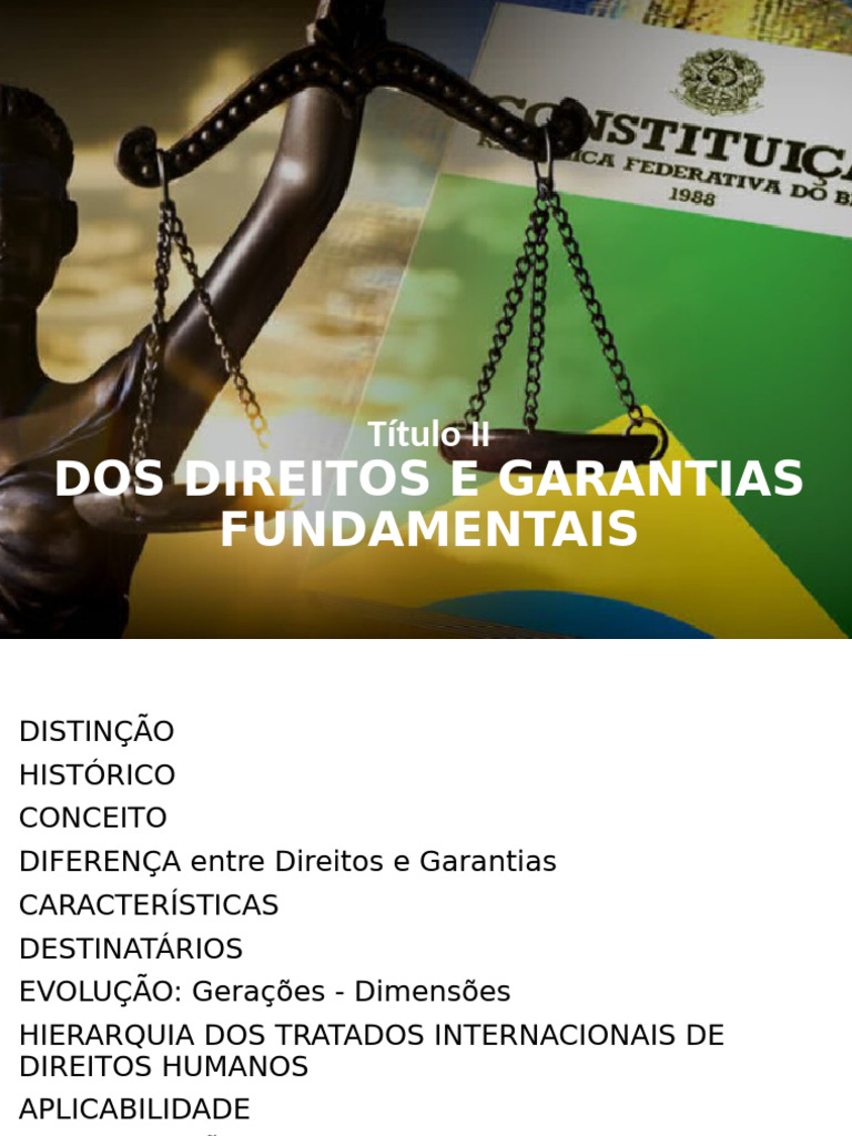 1 Direitos e Garantias Fundamentais 2 | PDF | Emenda Constitucional ...