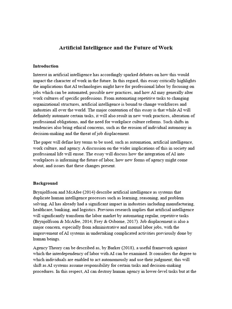 AI's Impact on Future Workforces | PDF | Artificial Intelligence ...
