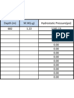 Hydrostatic Pressure Calculation