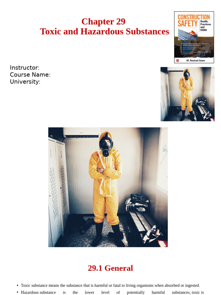 Chapter 29 Toxic and Hazardous Substances | PDF | Asbestos | Personal ...