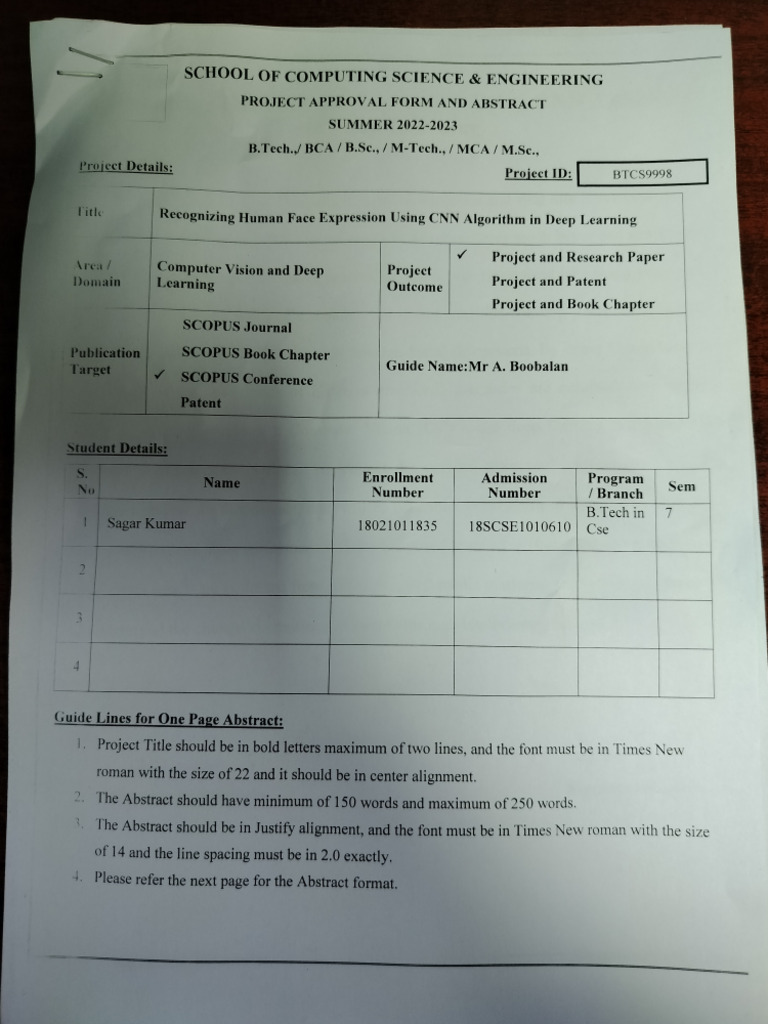 Project Approval Pdf