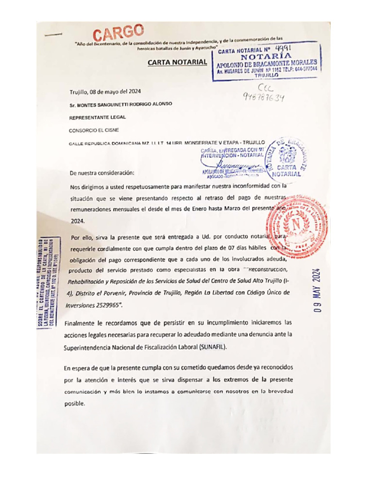 Carta Notarial | PDF