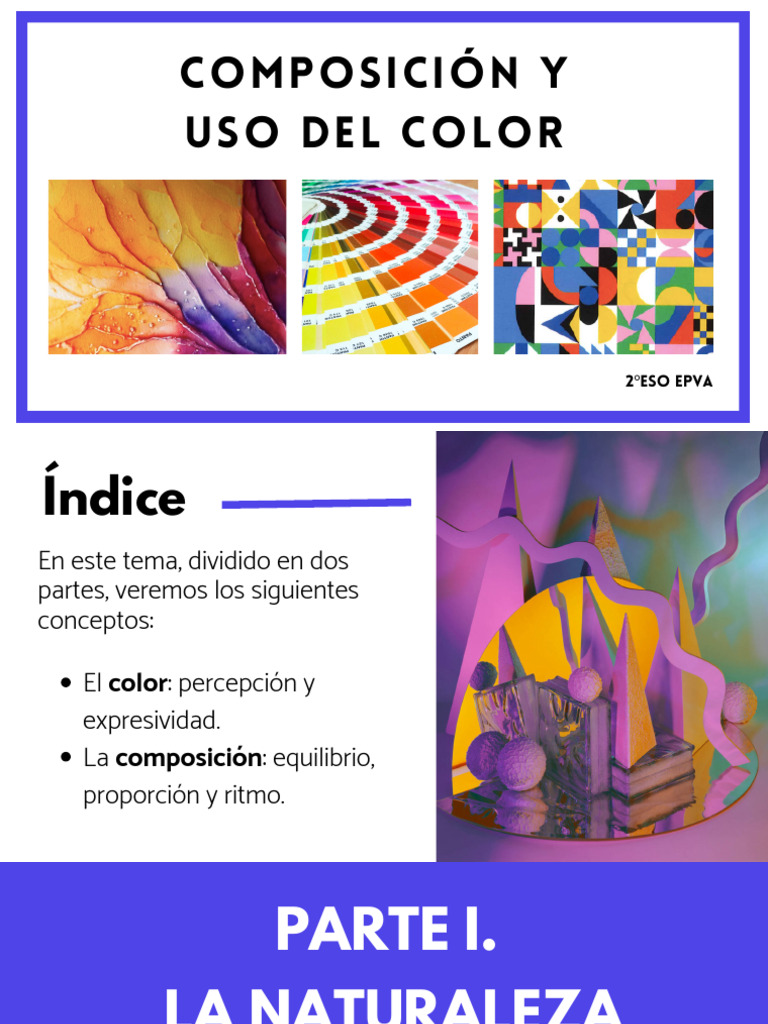 Tema 2.composición y Uso Del Color. Parte I - 2ºeso | PDF | Color | Matiz