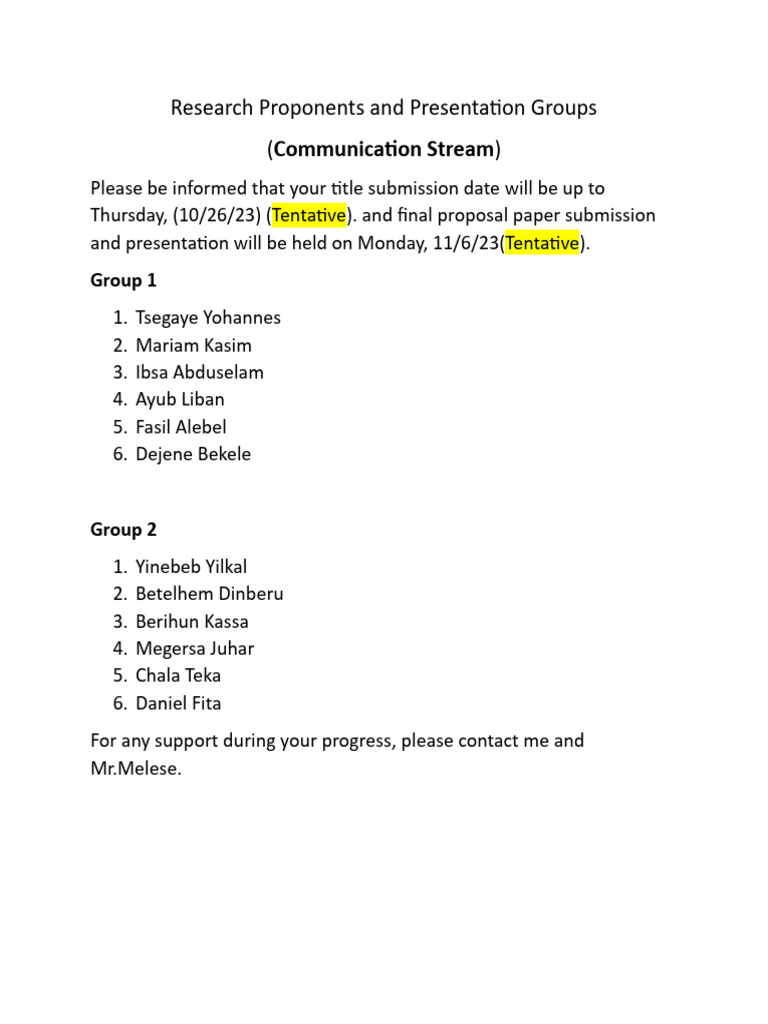 Research Proponents Submission Details | PDF