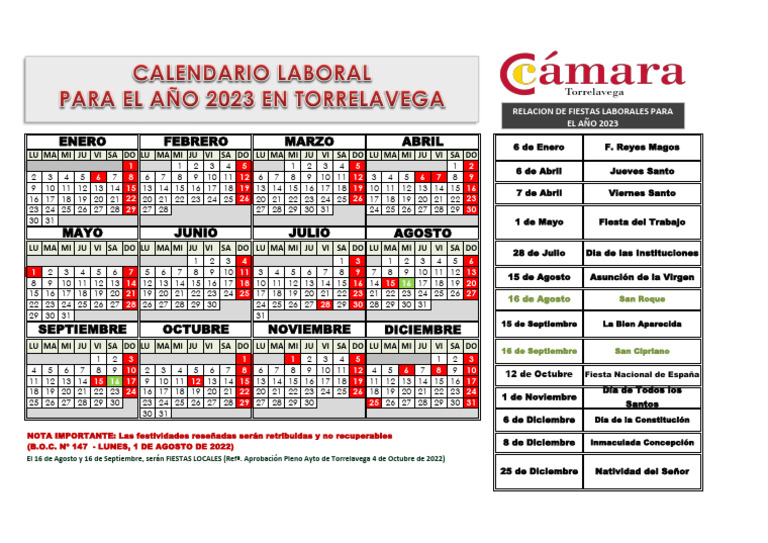 Fiestas Laborales 2023 | PDF | Fiestas cristianas y días santos