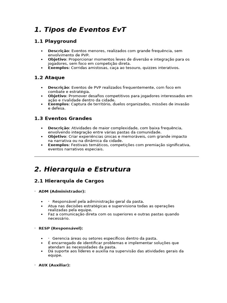 Tipos de Eventos e Estrutura da EvT | PDF | Comunicação