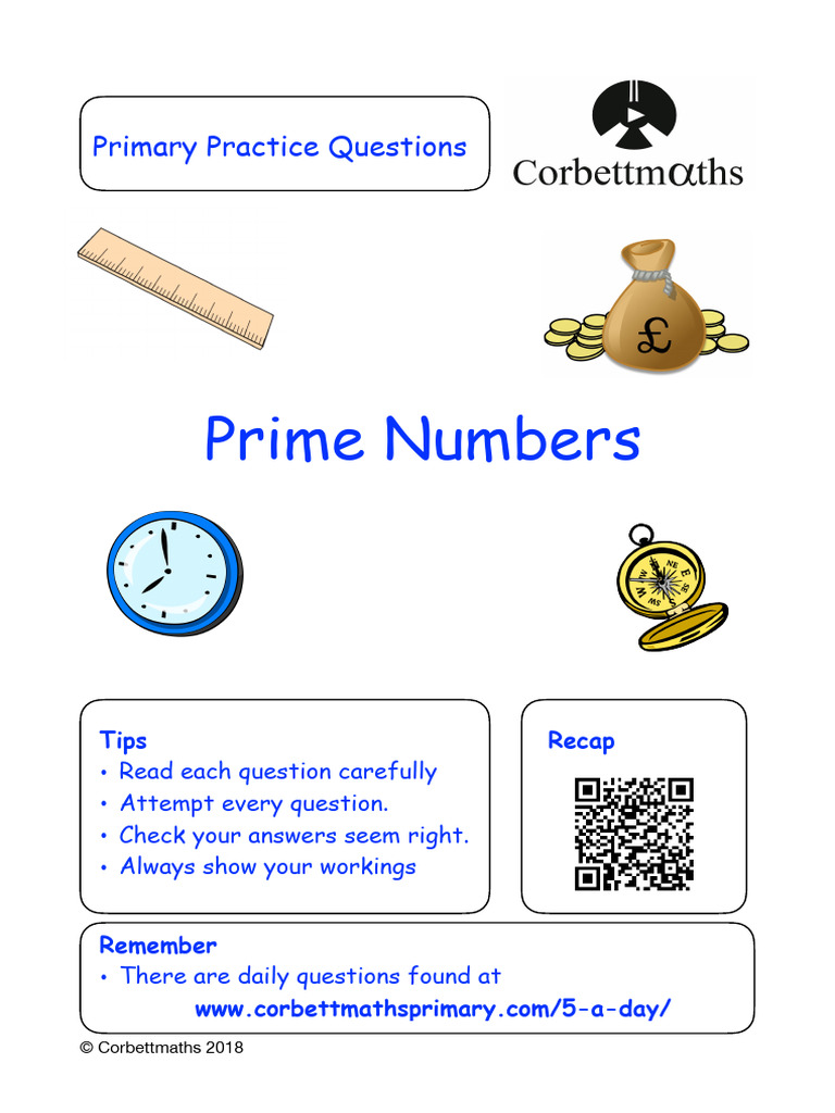 Prime Numbers Practice Questions | PDF