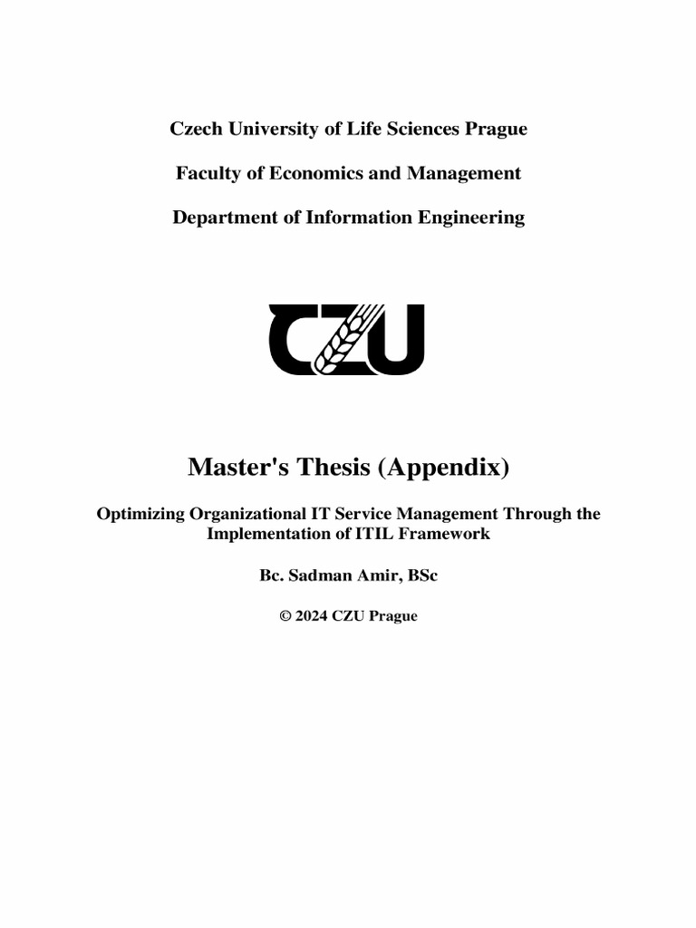 Appendix Masters Final Thesis Sadman Amir Archive | PDF | It Service ...
