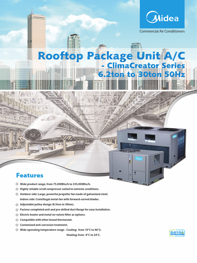 Rooftop Package ClimaCreator R410A 50Hz V201607 | PDF | Air ...