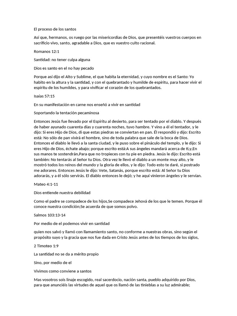 La Santidad como Estilo de Vida Cristiana | PDF | Jesús | Santo