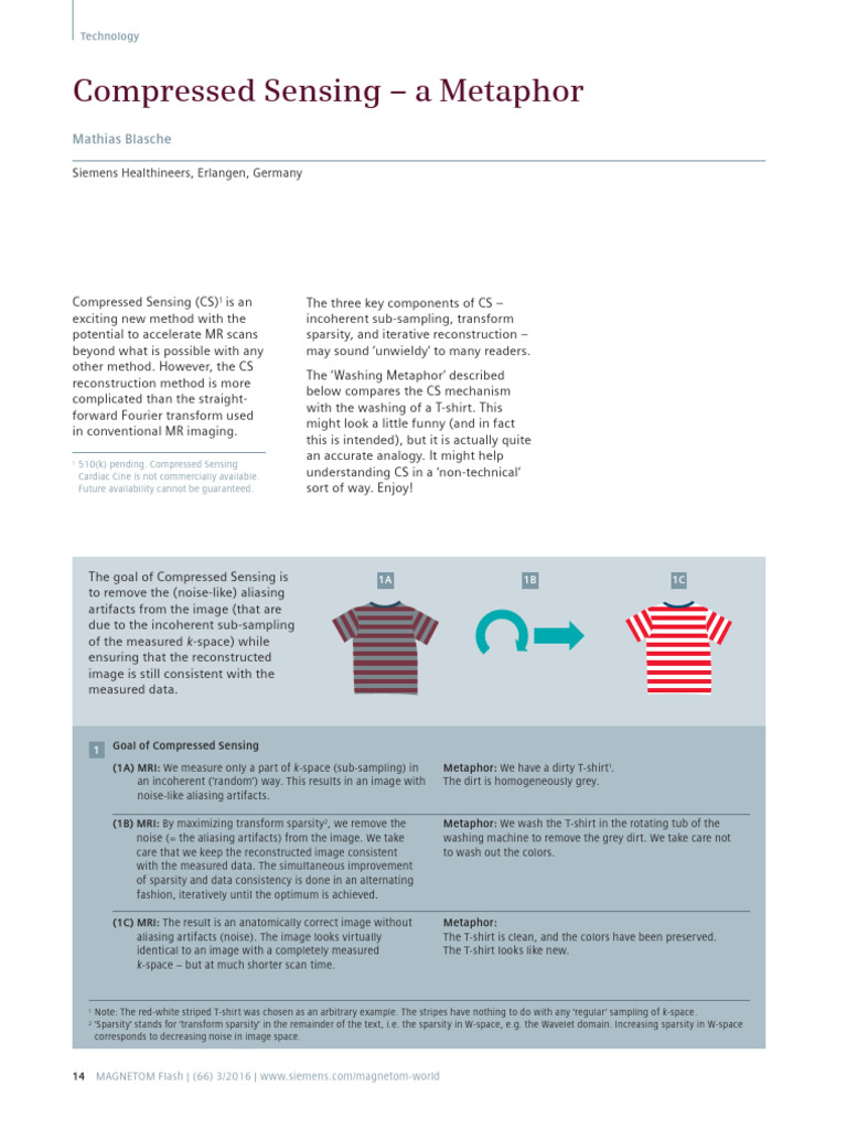 Compressed Sensing in MRI Explained | PDF | Magnetic Resonance Imaging ...