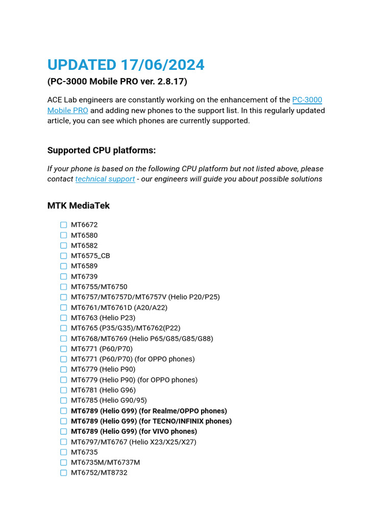 UPDATED 17 - 06 - 2024 (PC-3000 Mobile PRO Ver. 2.8.17) | PDF | Linux ...