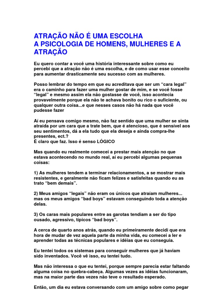 David Deangelo - Atração Não É Uma Escolha | PDF | Mulher | Inteligência  artificial, image size:768x1024