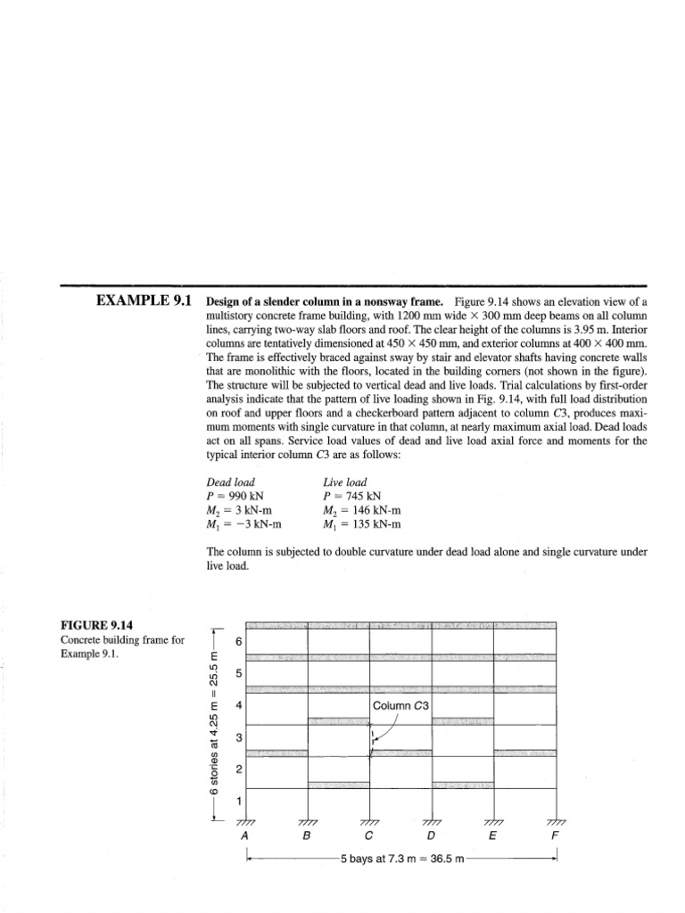 Design of Slender Columns in Frames | PDF | Column | Beam (Structure)