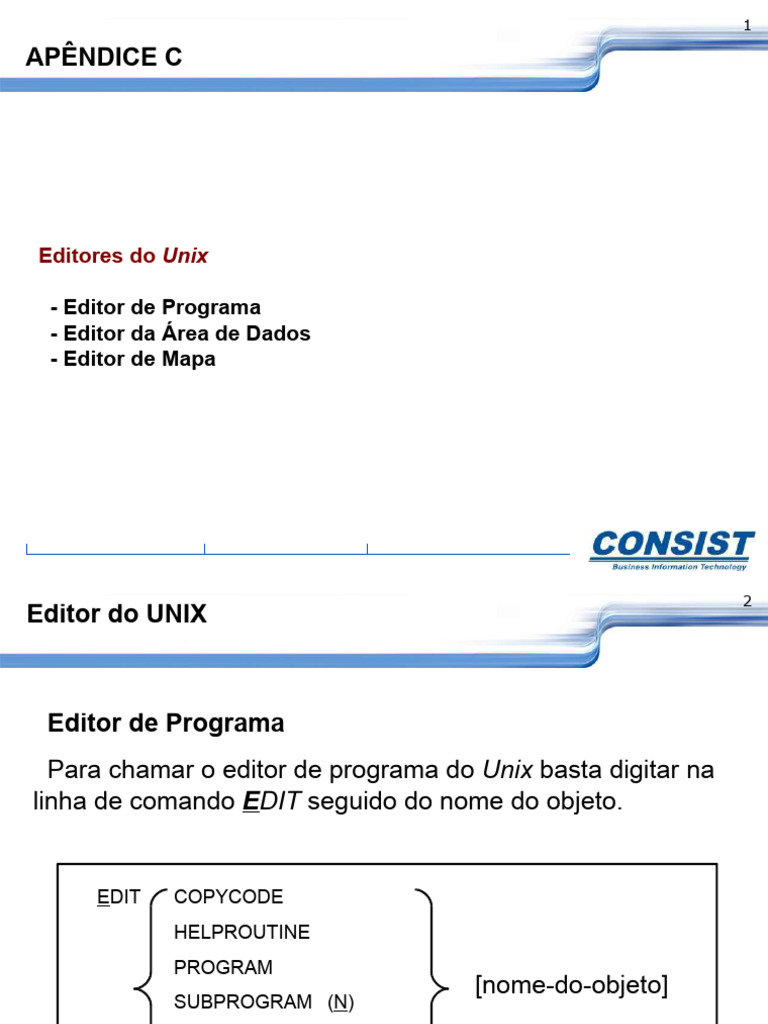 Editores do Unix: Comandos e Funcionalidades | PDF | Unix | Interface ...