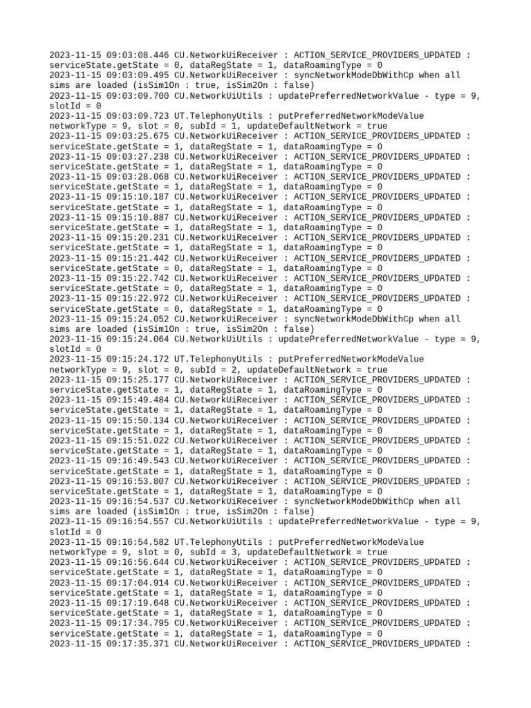 Network State Update Logs 2023 | PDF