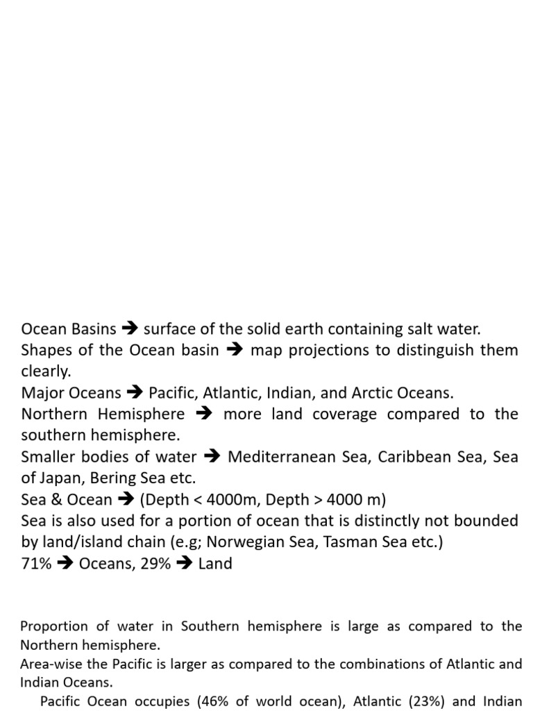 Chapter 1 Ocean Basins Pdf Oceans Continent