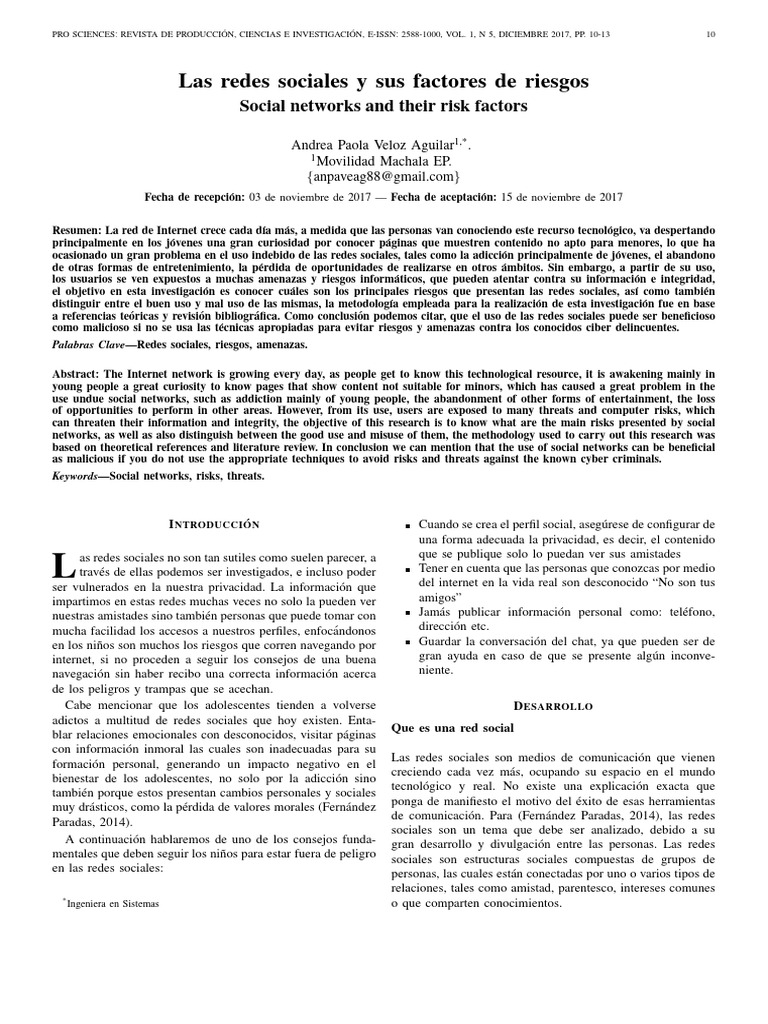 Riesgos en Redes Sociales: Alertas Clave | PDF | Servicio de redes ...
