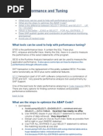 ABAP Performance and Tuning