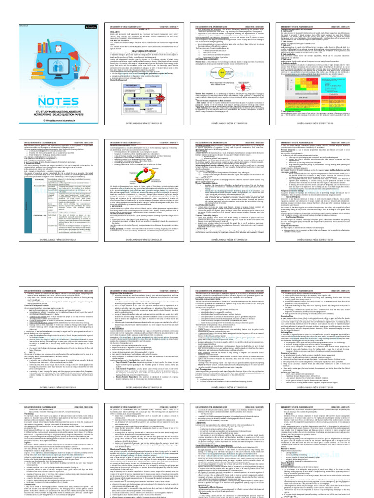 NDM - M4 - Ktunotes - in | PDF | Risk | Emergency Management