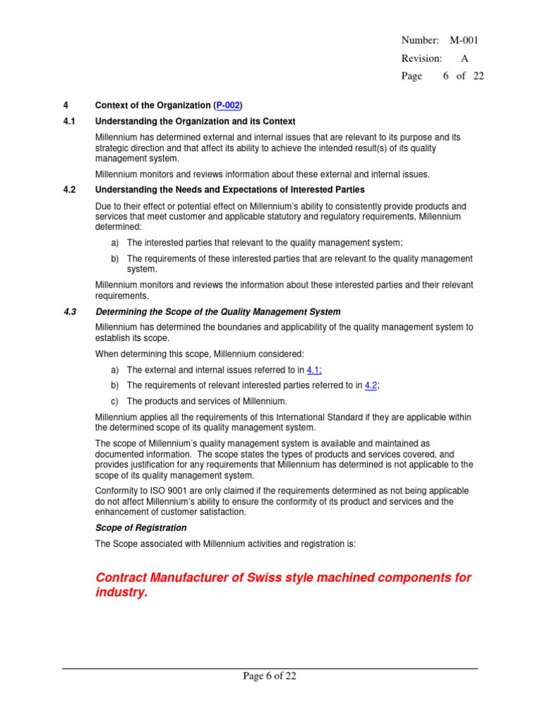 Quality Management System Overview | PDF | Quality Management | Quality ...