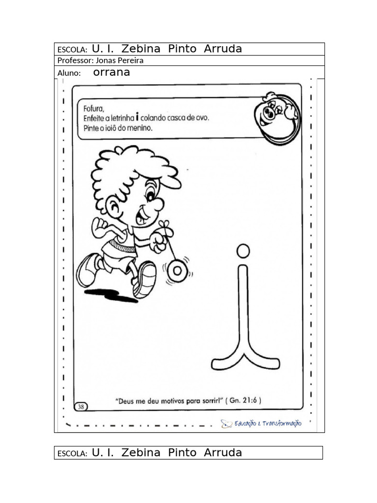 Aula de Portugues 1° Ano Dia 01 - 06 | PDF