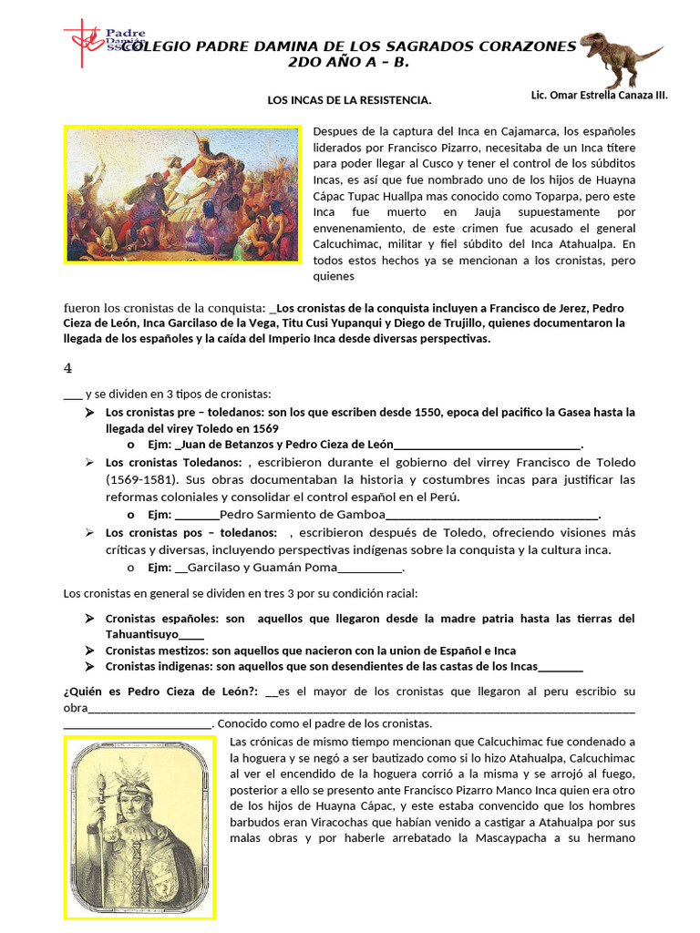 LOS - INCAS - DE - LA - RESISTENCIA (2) .Docx S | PDF | Imperio Inca | Perú