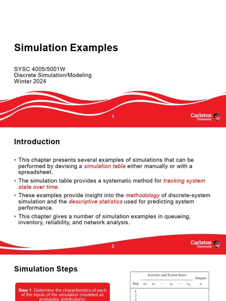 Discrete Simulation Examples and Methods | PDF | Probability ...