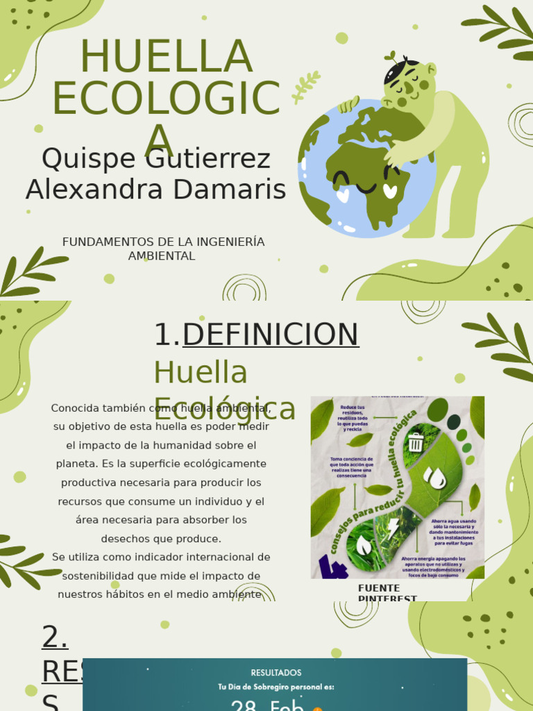 Huella Ecologica | PDF | Residuos | Entorno natural