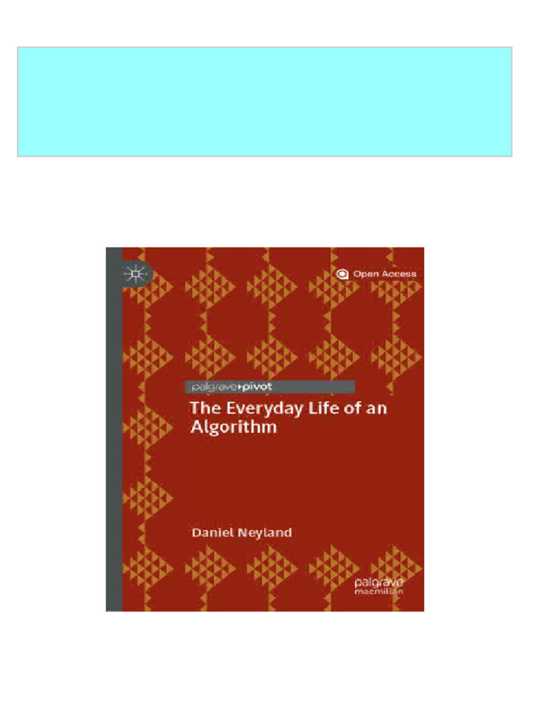 Ebooks File The Everyday Life of An Algorithm Daniel Neyland All ...