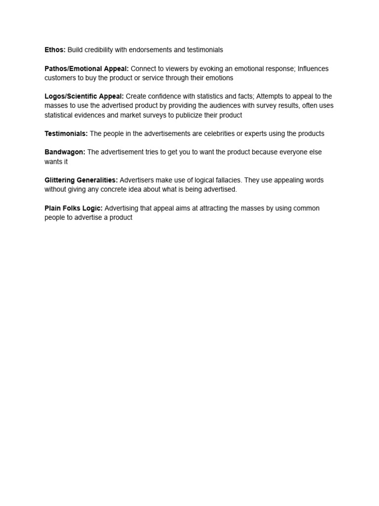 Advertising techniques notes pdf