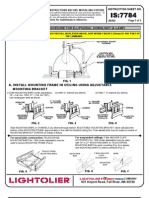 Installation Procedure For Ellipsoidal Downlight (A-Lamp) : Caution: (Risk of Fire)